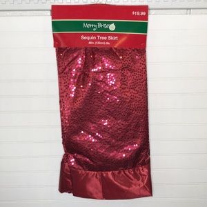 Sequined Christmas Tree Skirt 48 inch